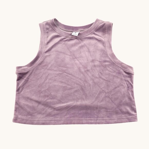 Abound Tank Top Womens XL Purple Sleeveless Cropped Soft Stretchy Casual Shirt - Picture 2 of 9